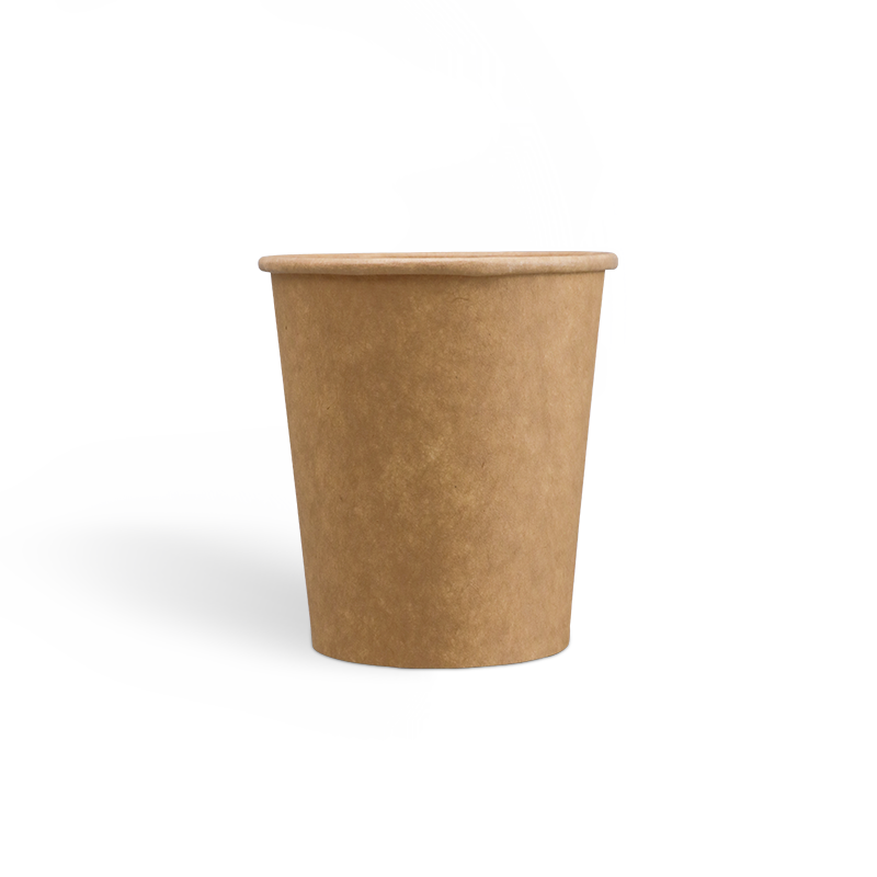 7oz Tasses à café kraft à paroi simple avec revêtement PE