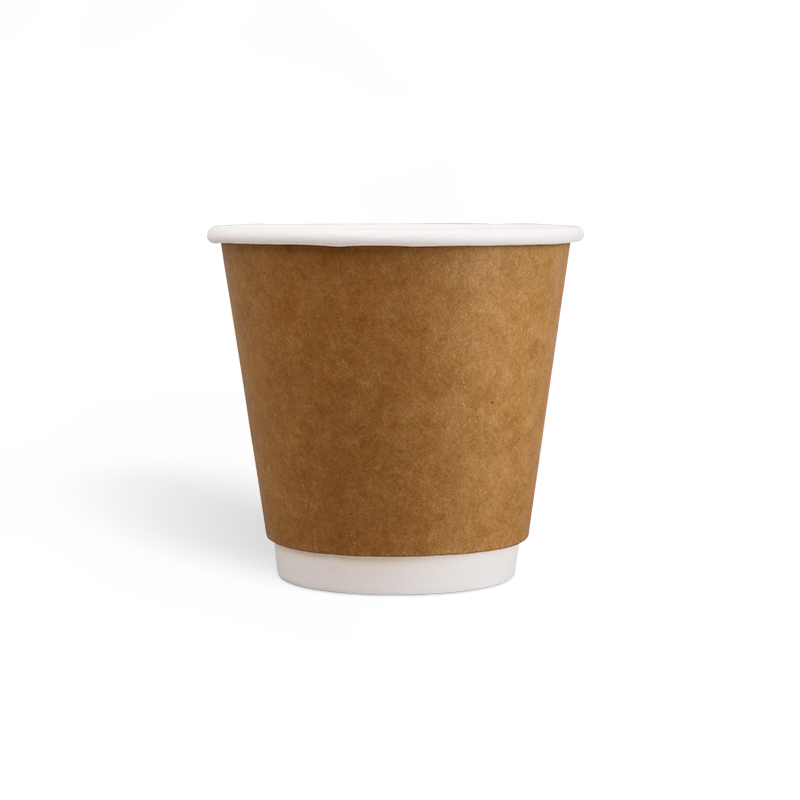 10oz Tasses à café kraft à double paroi avec revêtement PE