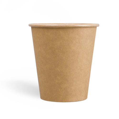 10oz Tasses à café kraft à paroi simple avec revêtement PE