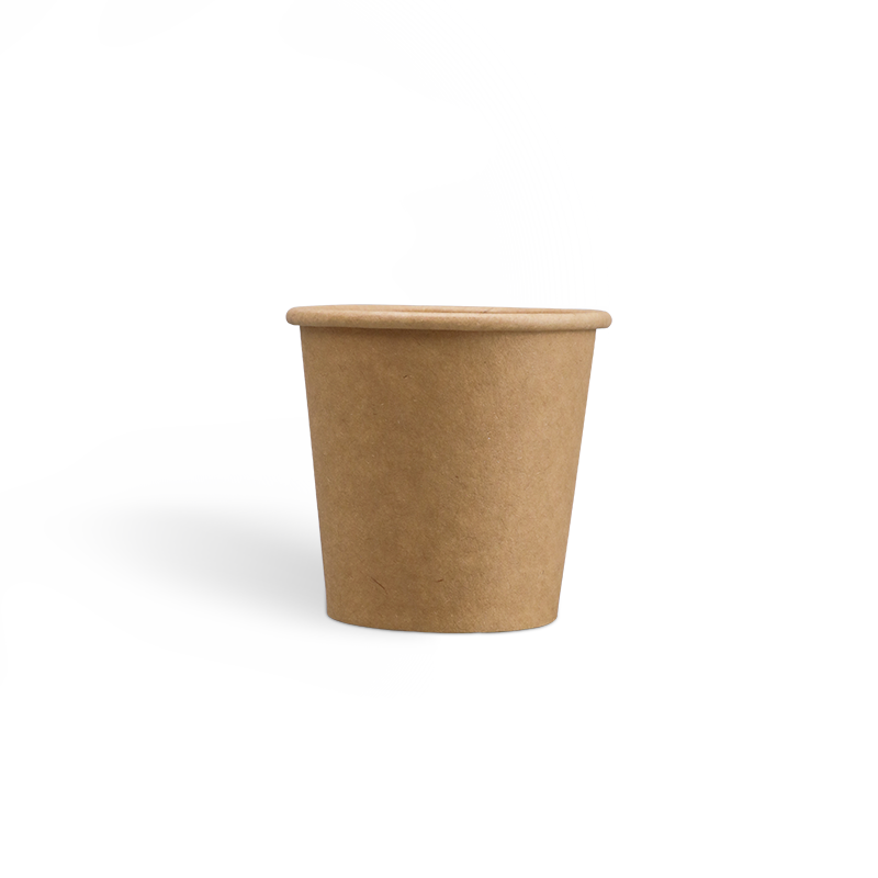 4oz Tasses à café kraft à paroi simple avec revêtement PE