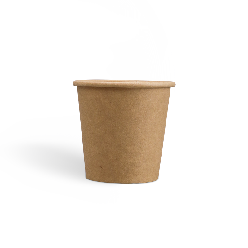 6oz Tasses à café kraft à paroi simple avec revêtement PE