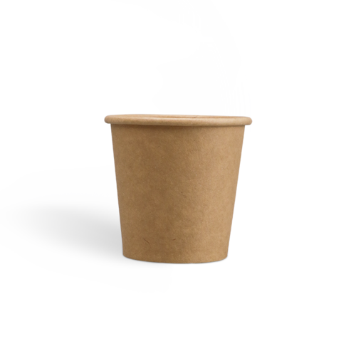 6oz Tasses à café kraft à paroi simple avec revêtement PE