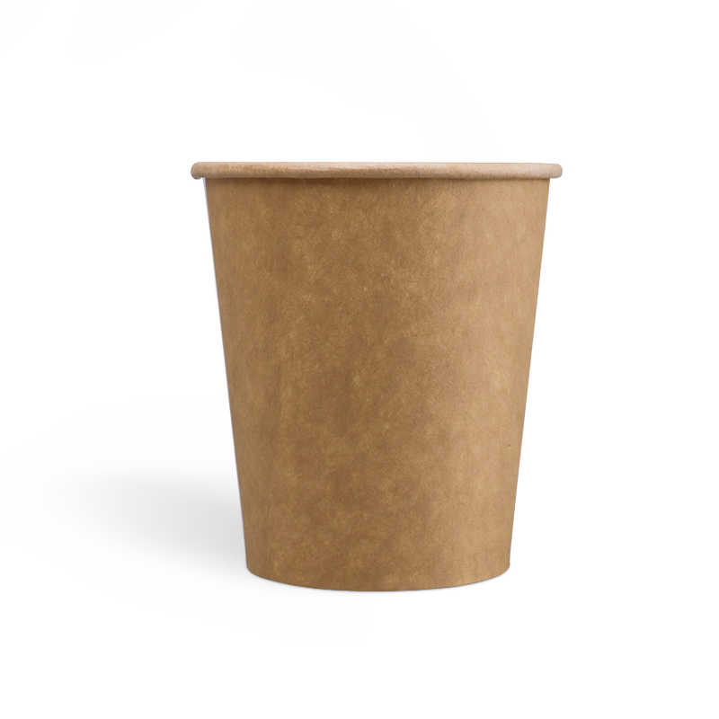 8oz Tasses à café kraft à paroi simple avec revêtement PE
