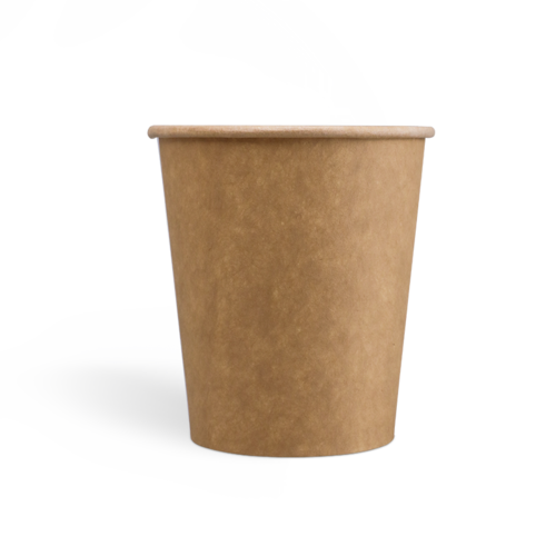 8oz Tasses à café kraft à paroi simple avec revêtement PE