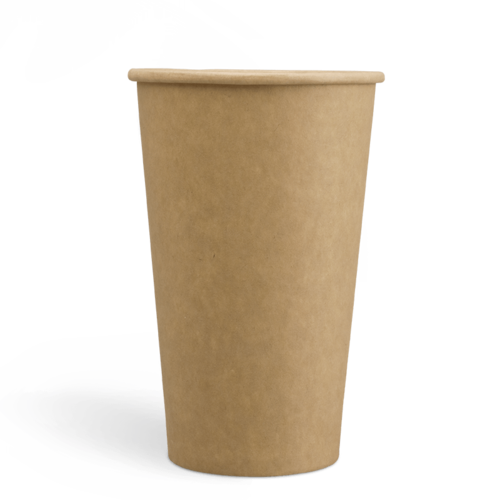 22oz Tasses à café kraft à paroi simple avec revêtement PE